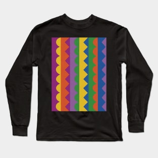 Bright Stripes Pattern Long Sleeve T-Shirt